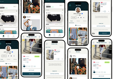 Social Shopping App app design minimal shopping ui ux