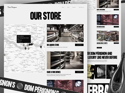 DP - Champagne Wine Modern Minimalist Website - Store Locator branding case study champagne clean company profile ecommerce landing page luxury minimalist modern online shop store locator ui ux web design website website design website designer website layout wine