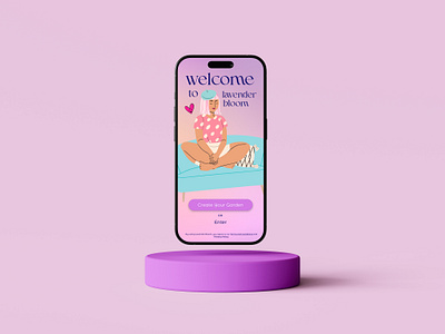 Welcome screen - period tracker app app menstrual cycle period tracker playful tracker ui ui design welcome screen