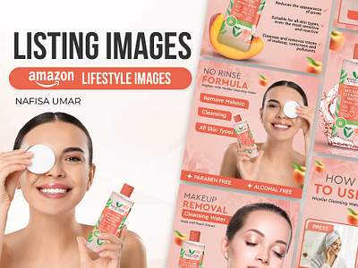 Premium Micellar Water || Amazon Listing Infographics amazon amazon listing images amazon listing infographics amazon product enhance brand content graphic design image editing product infographics