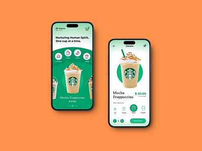 Starbucks App Design animation branding design graphic design illustration inspiration logo ui ux vector