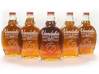 Maple Syrup Logo & Branding - Vandalia branding food label food logo handlettering logo logo design package design syrup branding syrup logo