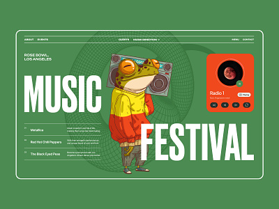 Music festival design festival frog graphic design illustration minimalism music