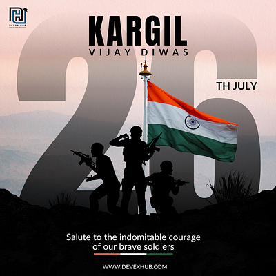 Kargil Vijay Diwas. graphic design ui