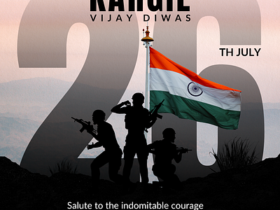 Kargil Vijay Diwas. graphic design ui