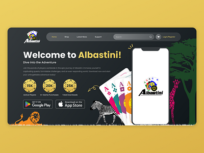 Albastini Landing Page design ui design
