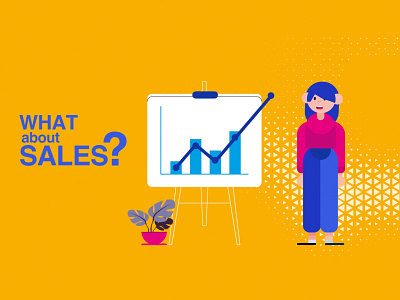 What about Sales? 2d animation adobe after effects animation brand branding character design girl graph illustration illustrator motion design motion graphics product sales typography vector