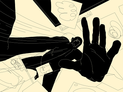 Office days abstract cartoon character character design comic composition design figurative art figure figure illustration illustration laconic lines minimal office office days poster spirited man