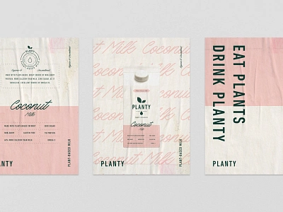 Branding & Packaging Design for Planty 3d brand identitity branding business coffee branding coffee packaging coffee shop design drink branding emblem food branding label logo milk milk branding milk packaging packaging plant typography vegan