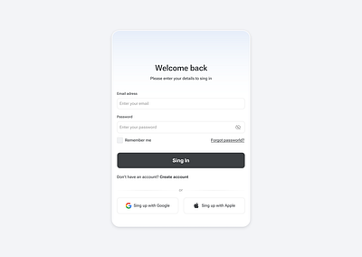 Login screens login page sing up ui ux uxui design uxuidesign web