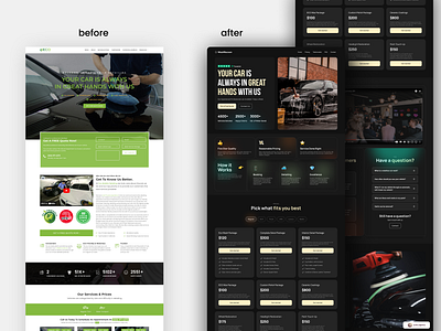 Car Detailing Landing Page Redesign design agency landing page redesign web web design website