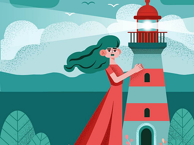 Lighthouse illustration illustrator vector