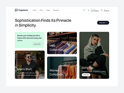 Fashion hero section with multi column design e commerce landing page product ui design website hero