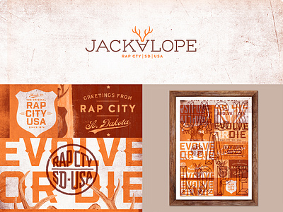 Jackalope identity branding design graphic design logo typography