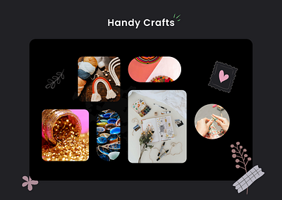 Handy Crafts crafts ui unsplash web page