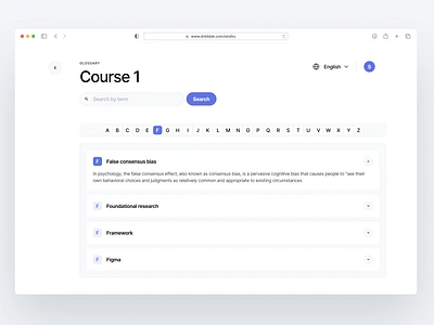 LearnUX, an online course' Glossary aestheticdesign cleandesign cleanlayout course glossary glossary minimalisticdesign onlinecourse ui uidesign uiux ux uxdesign