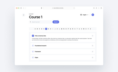 LearnUX, an online course' Glossary aestheticdesign cleandesign cleanlayout course glossary glossary minimalisticdesign onlinecourse ui uidesign uiux ux uxdesign