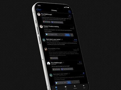 Native IOS, Gmail app UI Concept app design minimal ui