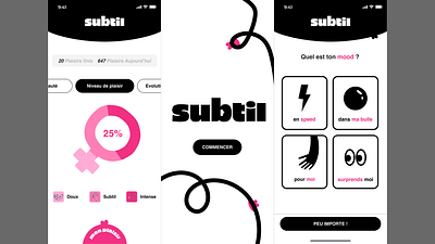 Subtil - UX / UI branding ui ux wireframe