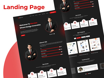 Portfolio Landing Page Design graphic design landing page design ui