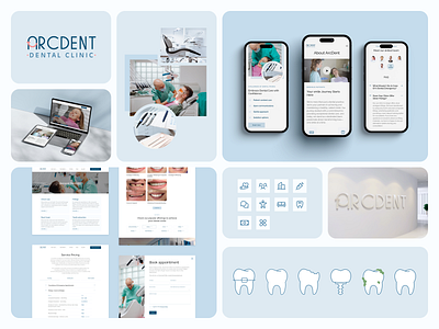 Dental Clinic Website branding case study dentist doctor landing page logo logo design medical mobile design ui uxui webdesign website website ui