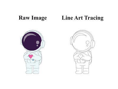 Space Suit Vector Tracing convert to vector graphic graphic design graphic designer illustrator line art logo redraw logo tracing photoshop raster to vector redraw vector vector art vector design vector logo vector trace vector tracing vector tracing service vectorization vectorize image