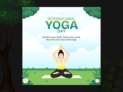 International Yoga Day animation graphic design logo motion graphics ui