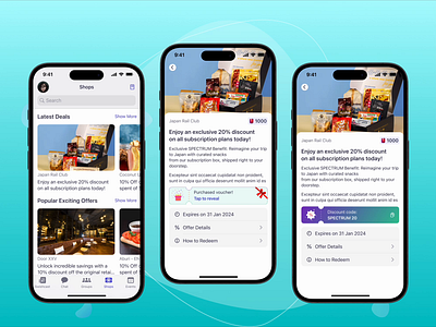 Redeem Voucher Designs animation buy voucher crystals mobile design purchase redeem redeem ui shops voucher user interface ux design voucher web3 redeem