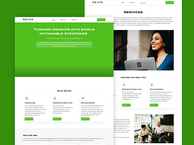 NEXUS Analytix Homepage design homepage ui ui design