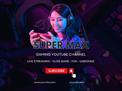 Gaming Channel Youtube Banner betting channel branding content creator design digital marketing facebook post flyer gaming graphic design illustration instagram post poster thumbnail design twitter ui vector youtube banner youtube thumbnail