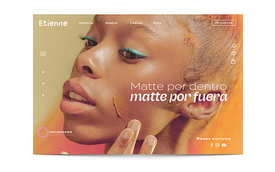 Etienne beauty branding color graphic design logo make up skincare woman women
