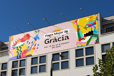 Festa Major de Gràcia barcelona branding caraval family illustration kid logo party people
