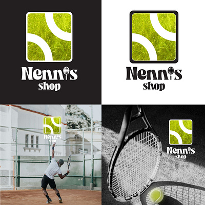 Nennis shop logo nennis shop sport tennis