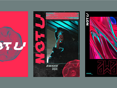 NOT U branding graphic design illustration logo merchandising music photography sportify