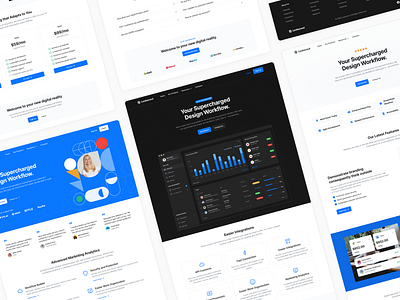 SaaS Websites - Lookscout Design System clean design design system landing page layout saas ui user interface ux webpage website