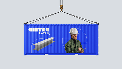 Cintac Latam architecture blue branding building construction graphic design logo office