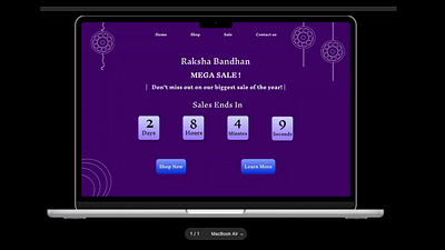 Countdown Timer 014 countdown timer dailyui daiyui014 design festive figma raksha sale ui wesbite
