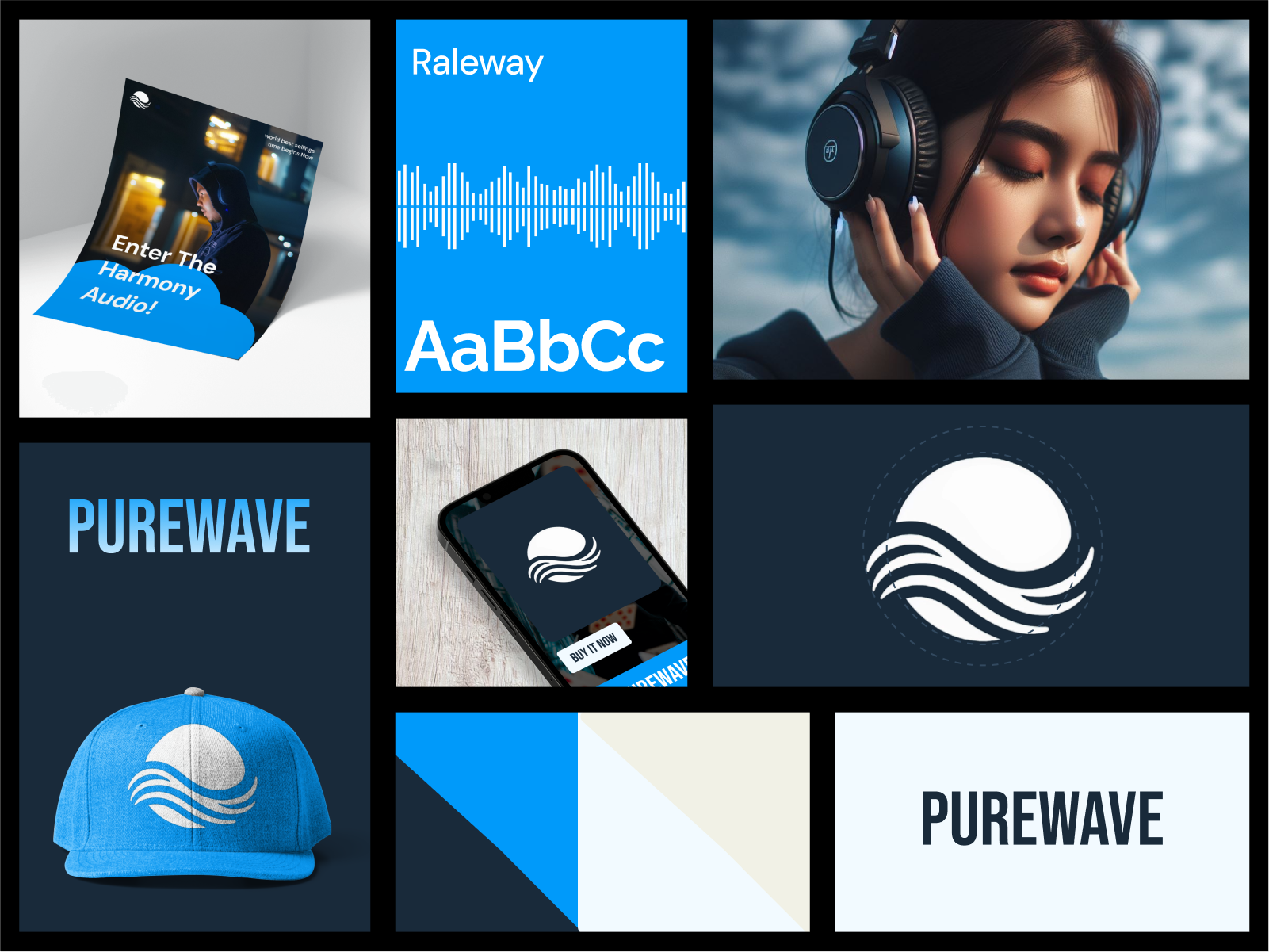 PUREWAVE - Logo Branding UI UX Design apple apple watch beats branding earphones headset hero section homoe page ios ios app landing page landing page concept logo mobile app music sound techno ui web page webpagedesign