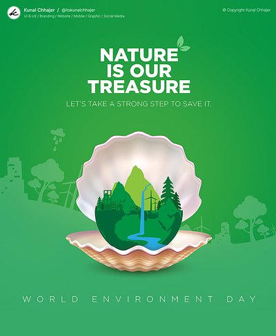 World Environment Day | Social Media post | Nature creative post graphic design illustration nature lover post design social media world environment day