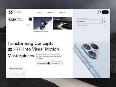 Animated Visual Experiences | MotionMasters 3d animation animated animation design designer graphics landing landing page media motion motion design studio ui ux video video production visual web web interface website