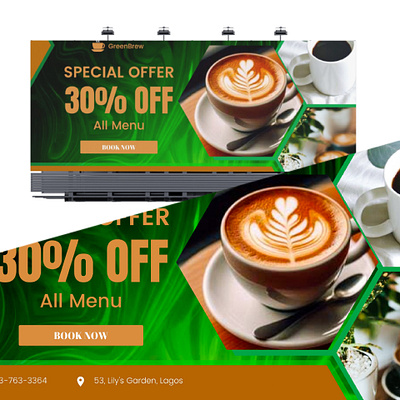 A Coffee Banner: Brewing Up a Storm branding color theory graphic design print design typography visual identity