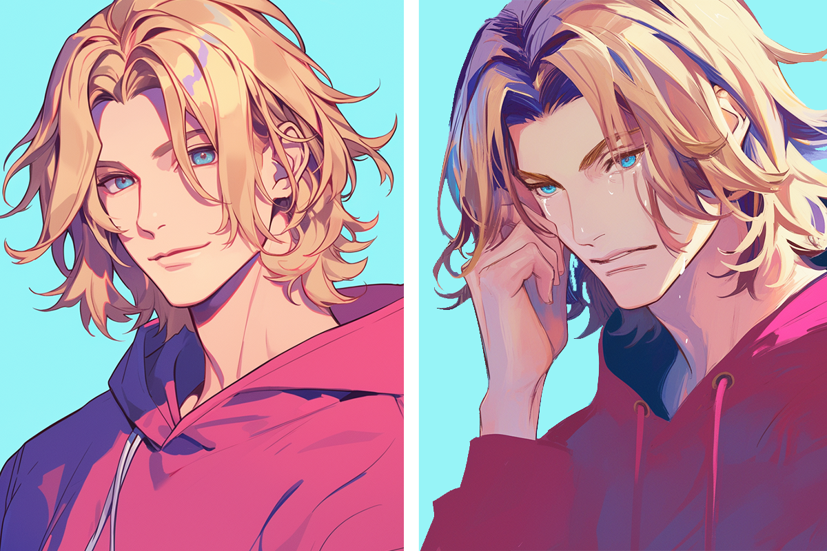 Anime Character emotions expression design ai anime ai art ai generated ai portrait anime character beautiful boy character design concept art creative ai cute digital illustration emotions emotions expression handsome man illustration innovative art kawaii manga portrait young man