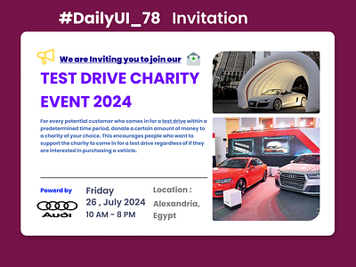 #DailyUI - #078 - Invitation graphic design ui