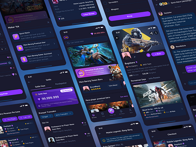 Supreme League app | Game Community android app branding community dark darkmode design designer game game app interface ios mobile mobile app profile social game ui uiux ux