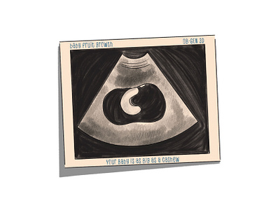 Lil Cashew Baby 🍼 adobe illustrator baby family greeting card illustration new baby parents sonogram