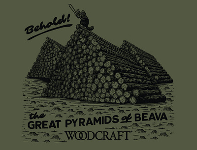 The Great Pyramids of Beava beaver chainsaw funny giza logging logs lumber pyramid pyramids tools wood woodcraft