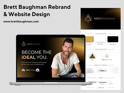 Brett Baughman Rebrand & Website Design branding design graphic design illustration logo typography ui ux vector