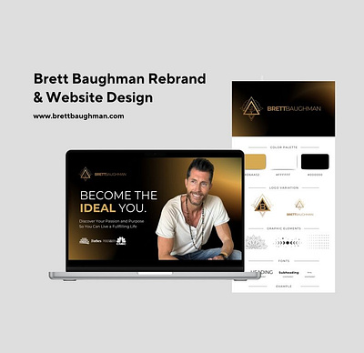 Brett Baughman Rebrand & Website Design branding design graphic design illustration logo typography ui ux vector