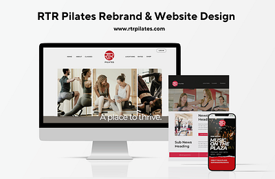 RTR Pilates Rebrand & Website Design branding design graphic design illustration logo typography ui ux vector