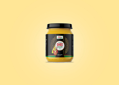 Ghee Label Design bengali food food label food packaging ghee ghee label ghee label design label label design oitizzer somahar organic food packaging product product label product label design